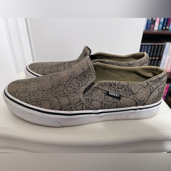 Vans Other - Vans Snake Skin Pattern Slip-On Shoes